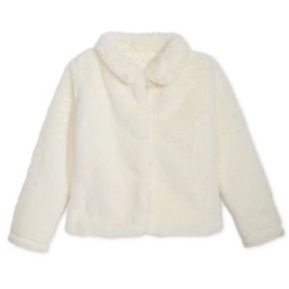 NWT Epic Threads for‎ Macys Girls Faux Fur Jacket Winter White Holiday Christmas - Picture 1 of 6